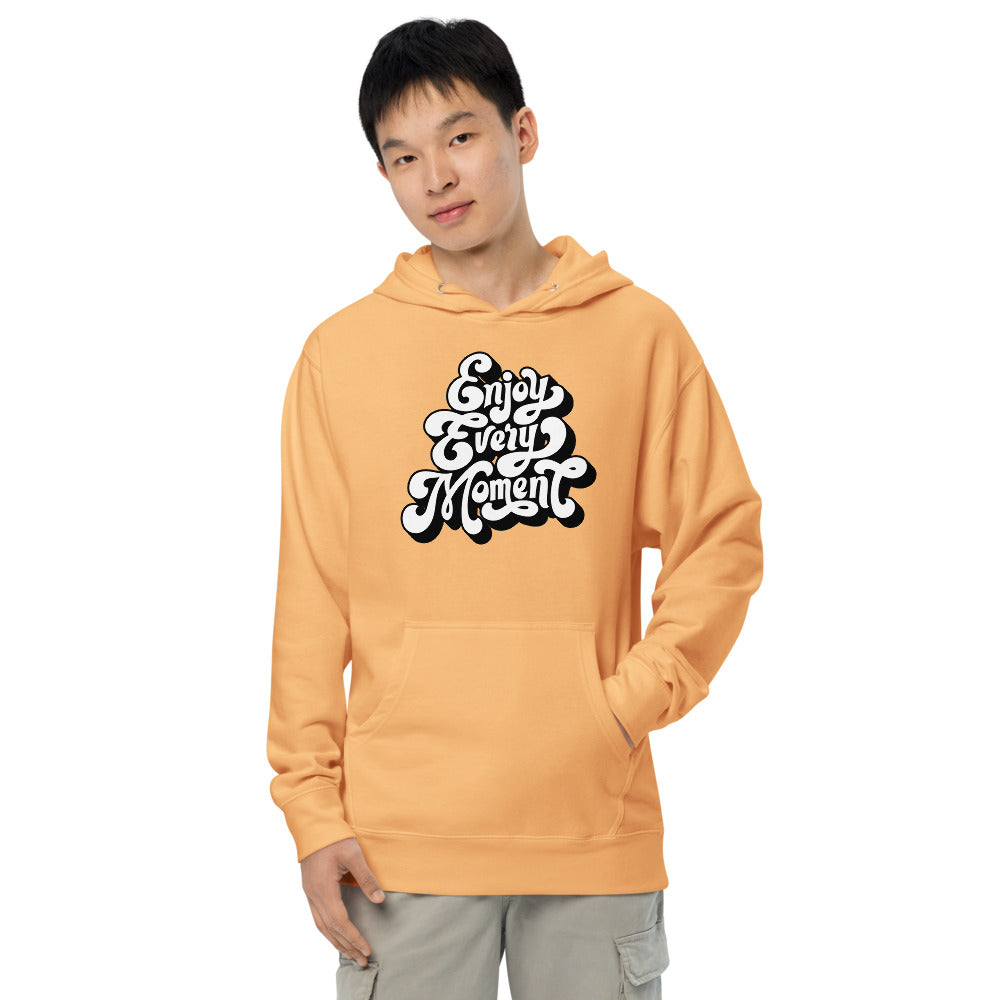 Enjoy every moments white | Unisex Midweight Hoodie | Independent Trading Co. SS4500