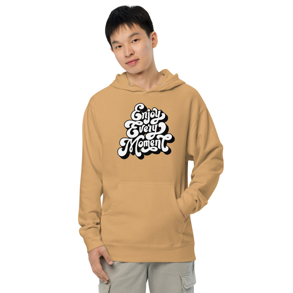Enjoy every moments white | Unisex Midweight Hoodie | Independent Trading Co. SS4500