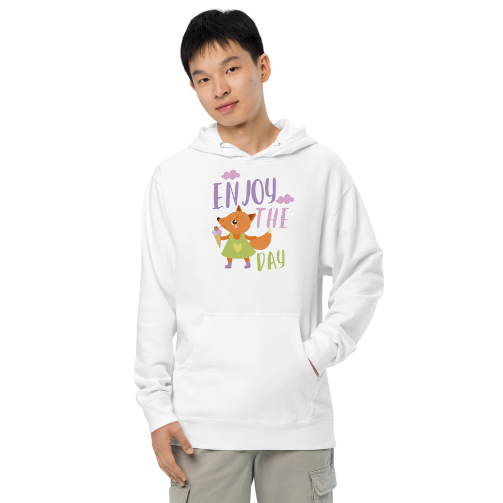 Orange fox - Ẹnoy the day | Unisex Midweight Hoodie | Independent Trading Co. SS4500