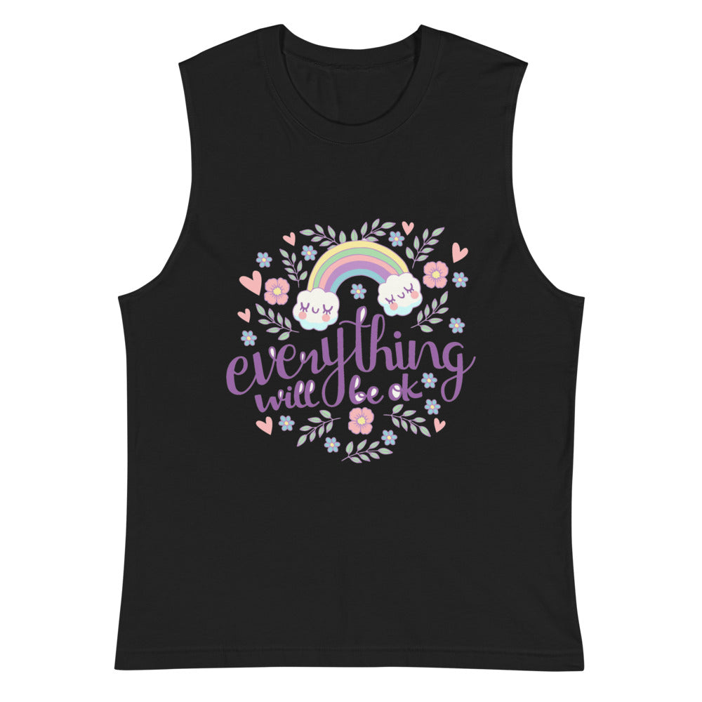 Rainbow - Everything will be ok | Unisex Muscle Shirt | Bella + Canvas 3483