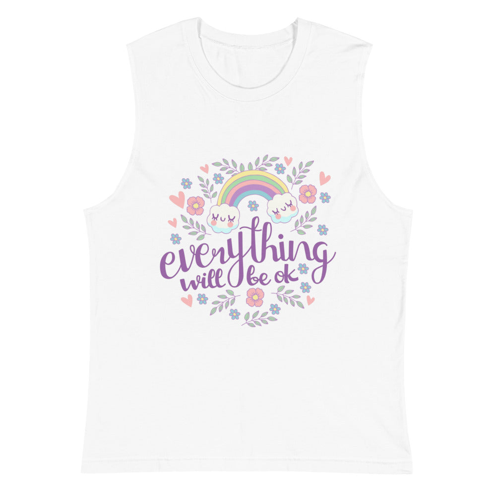 Rainbow - Everything will be ok | Unisex Muscle Shirt | Bella + Canvas 3483