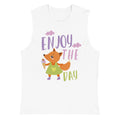 Orange fox - Ẹnoy the day | Unisex Muscle Shirt | Bella + Canvas 3483