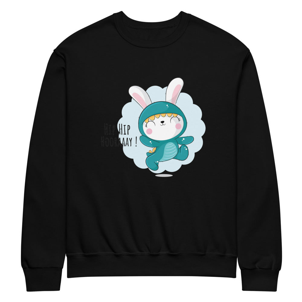 Green rabbit - HIP HIP HOORAAAY | Unisex NuBlend Sweatshirt | Jerzees 562MR