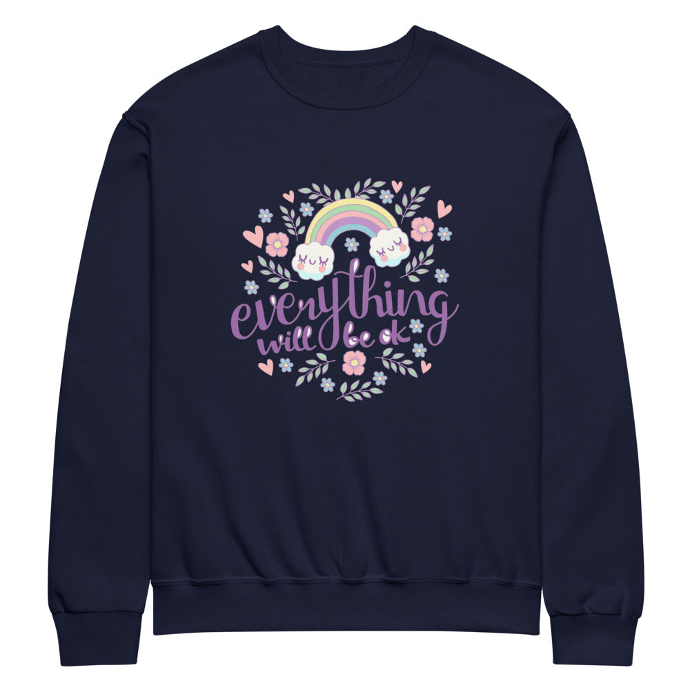 Rainbow - Everything will be ok | Unisex NuBlend Sweatshirt | Jerzees 562MR