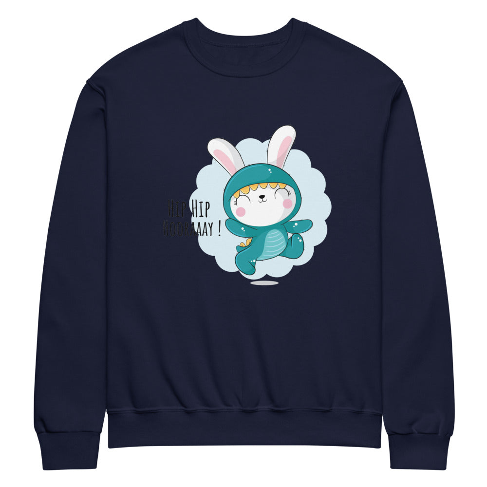 Green rabbit - HIP HIP HOORAAAY | Unisex NuBlend Sweatshirt | Jerzees 562MR