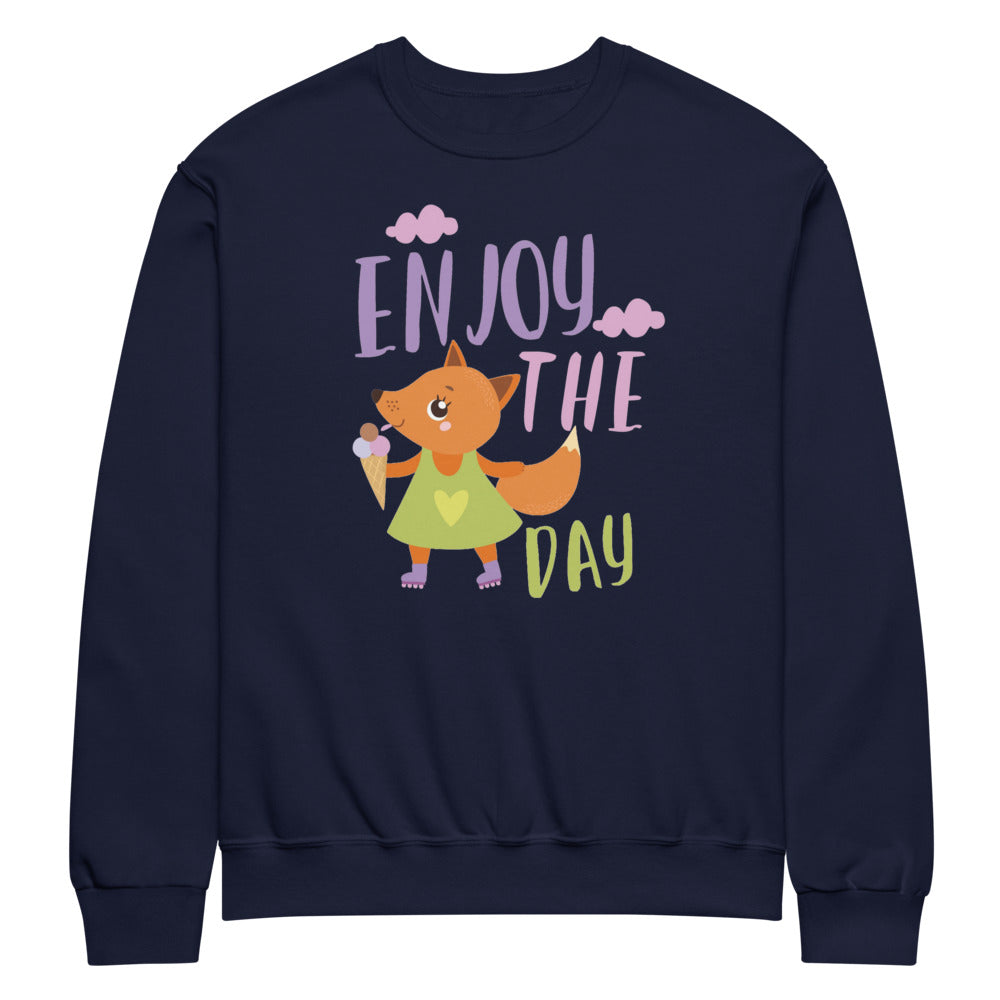 Orange fox - Ẹnoy the day | Unisex NuBlend Sweatshirt | Jerzees 562MR