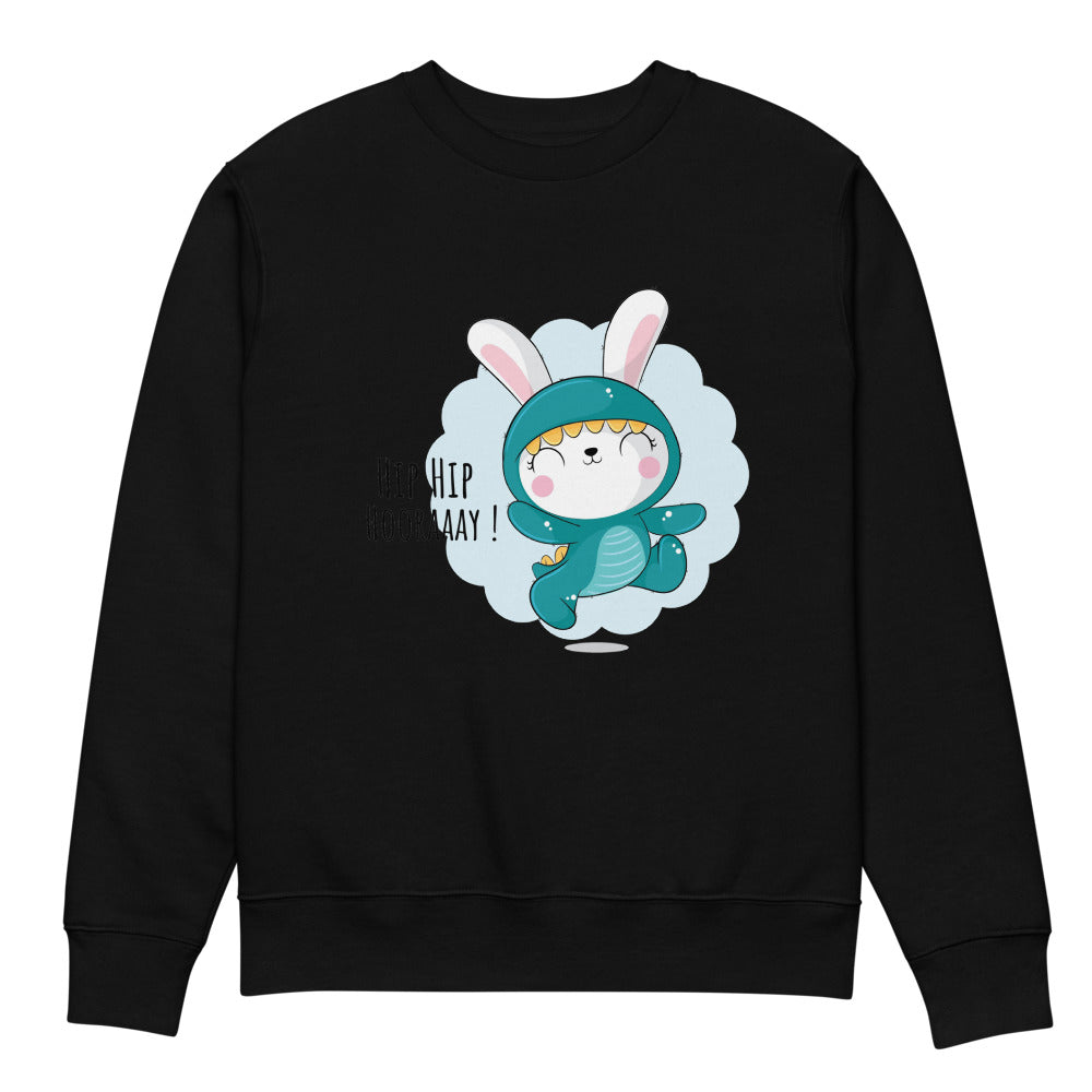 Green rabbit - HIP HIP HOORAAAY | Unisex Organic Changer 2.0 Sweatshirt | Stanley/Stella SASU004
