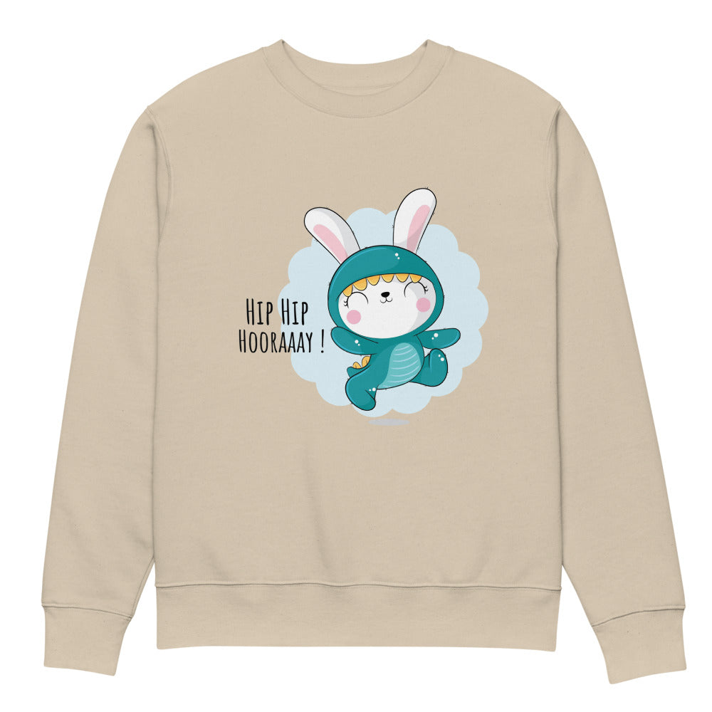 Green rabbit - HIP HIP HOORAAAY | Unisex Organic Changer 2.0 Sweatshirt | Stanley/Stella SASU004