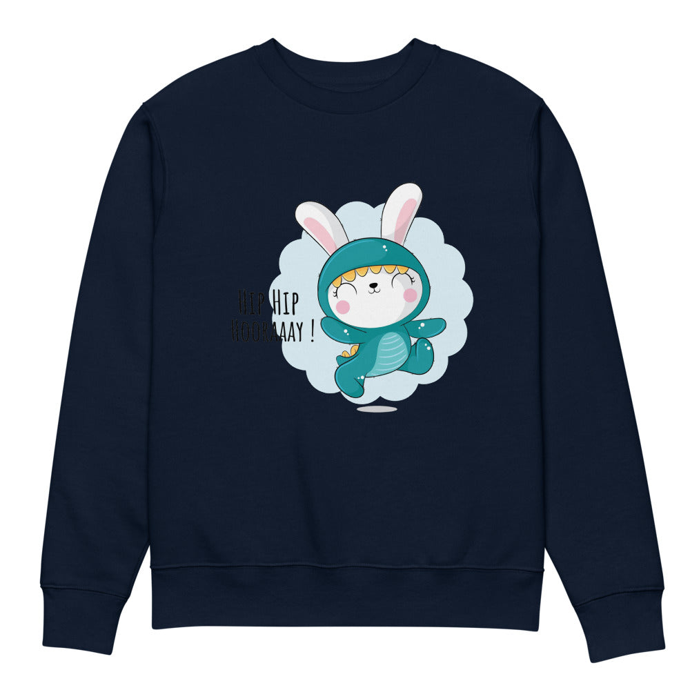 Green rabbit - HIP HIP HOORAAAY | Unisex Organic Changer 2.0 Sweatshirt | Stanley/Stella SASU004