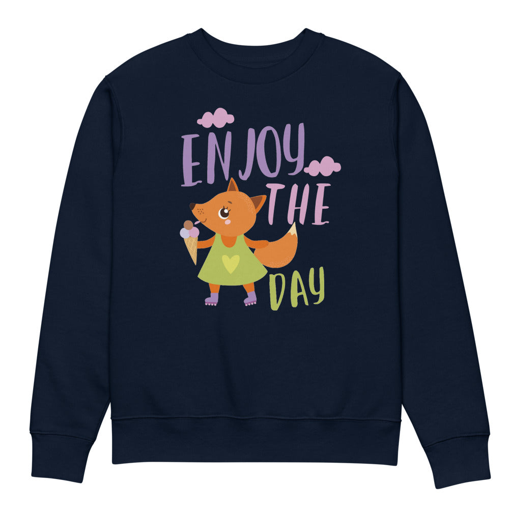 Orange fox - Ẹnoy the day | Unisex Organic Changer 2.0 Sweatshirt | Stanley/Stella SASU004