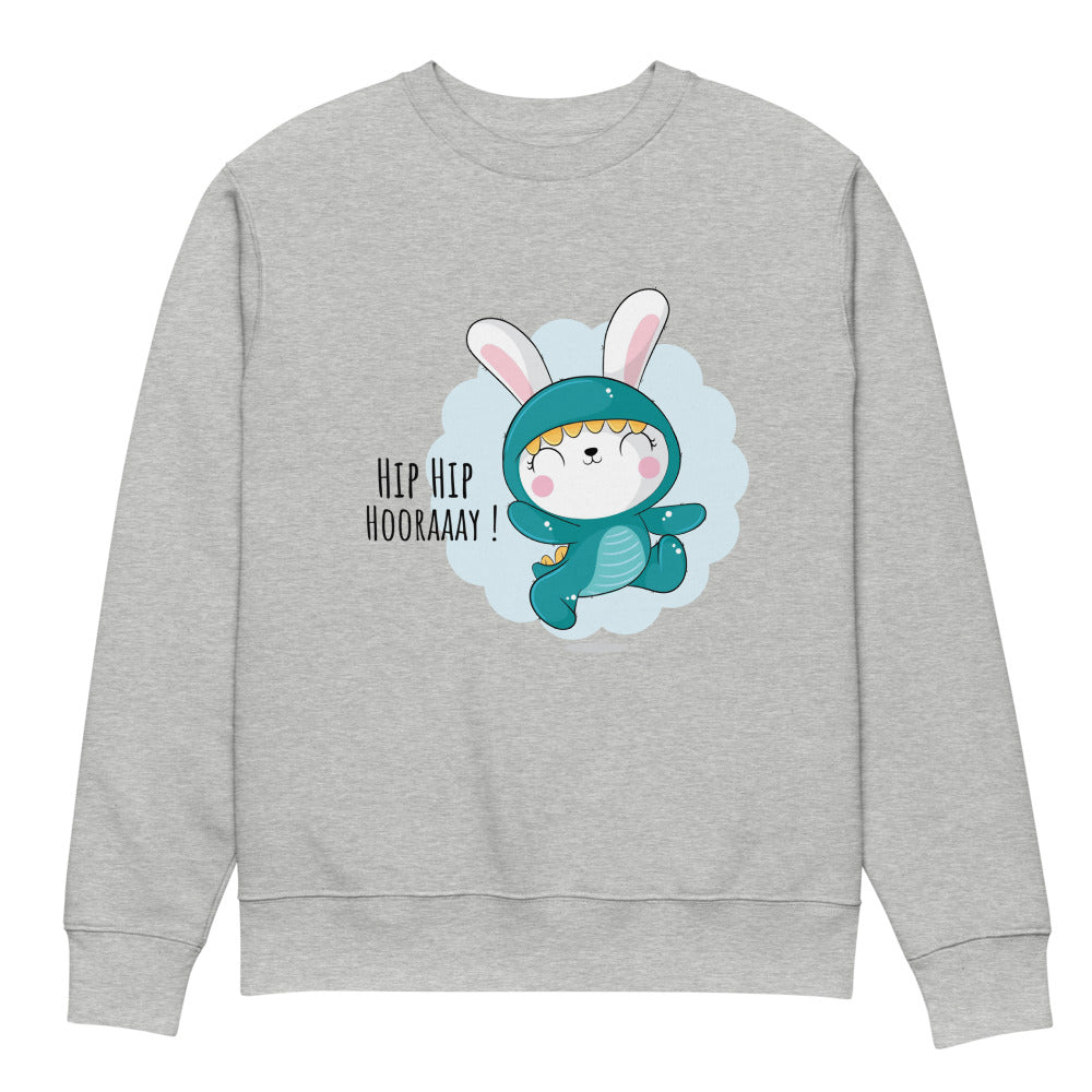 Green rabbit - HIP HIP HOORAAAY | Unisex Organic Changer 2.0 Sweatshirt | Stanley/Stella SASU004