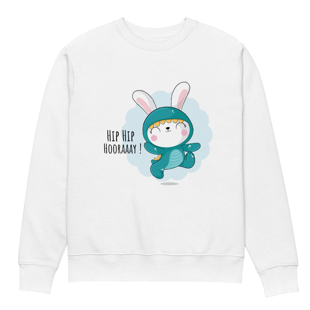 Green rabbit - HIP HIP HOORAAAY | Unisex Organic Changer 2.0 Sweatshirt | Stanley/Stella SASU004