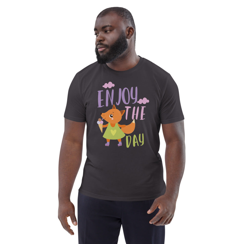 Orange fox - Ẹnoy the day | Unisex Organic Cotton Creator 2.0 T-Shirt | Stanley/Stella STTU169