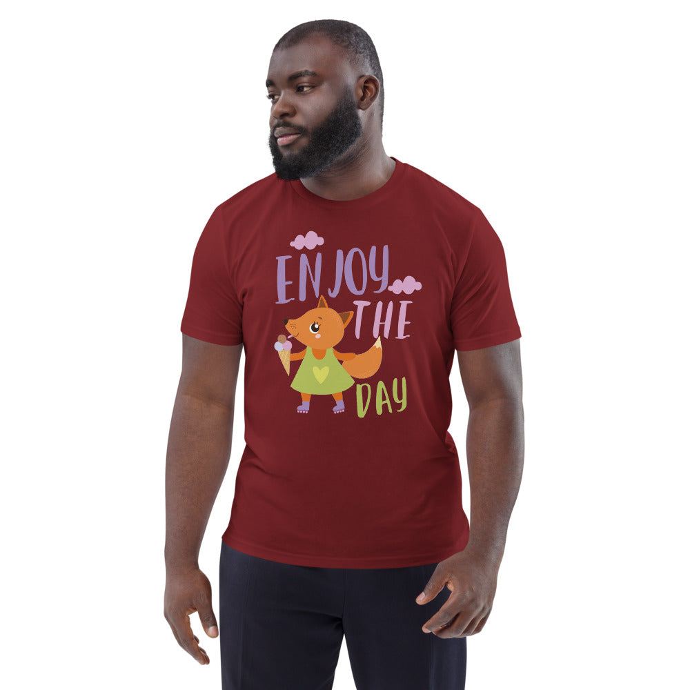 Orange fox - Ẹnoy the day | Unisex Organic Cotton Creator 2.0 T-Shirt | Stanley/Stella STTU169