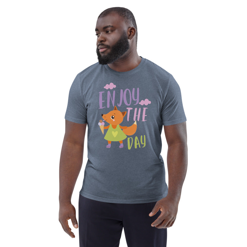 Orange fox - Ẹnoy the day | Unisex Organic Cotton Creator 2.0 T-Shirt | Stanley/Stella STTU169