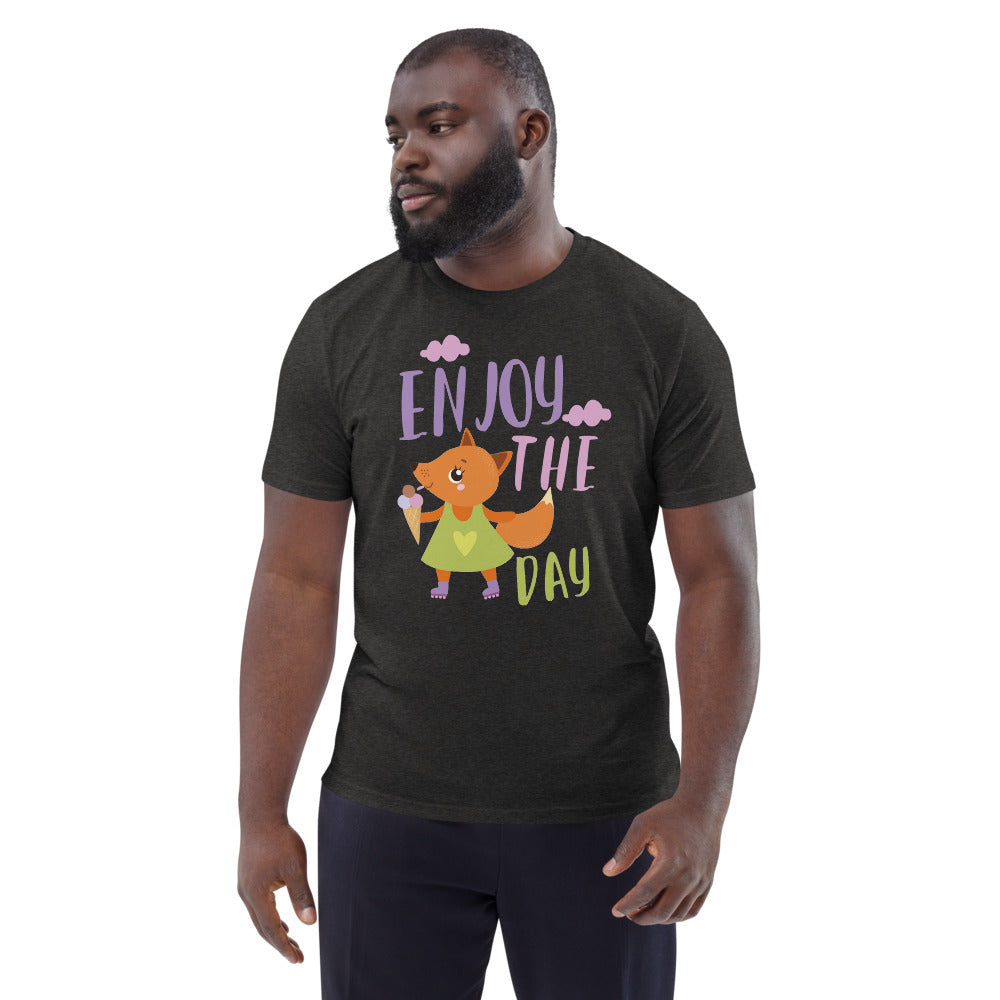 Orange fox - Ẹnoy the day | Unisex Organic Cotton Creator 2.0 T-Shirt | Stanley/Stella STTU169