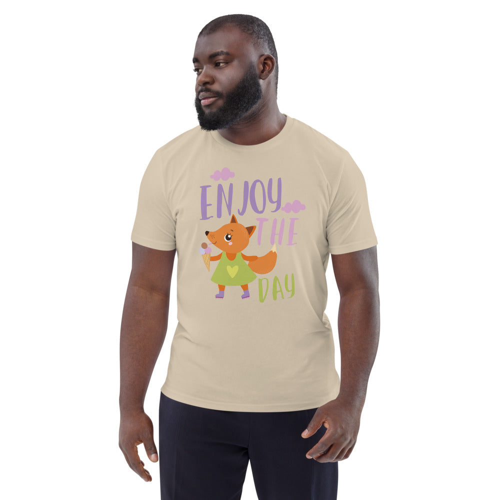 Orange fox - Ẹnoy the day | Unisex Organic Cotton Creator 2.0 T-Shirt | Stanley/Stella STTU169