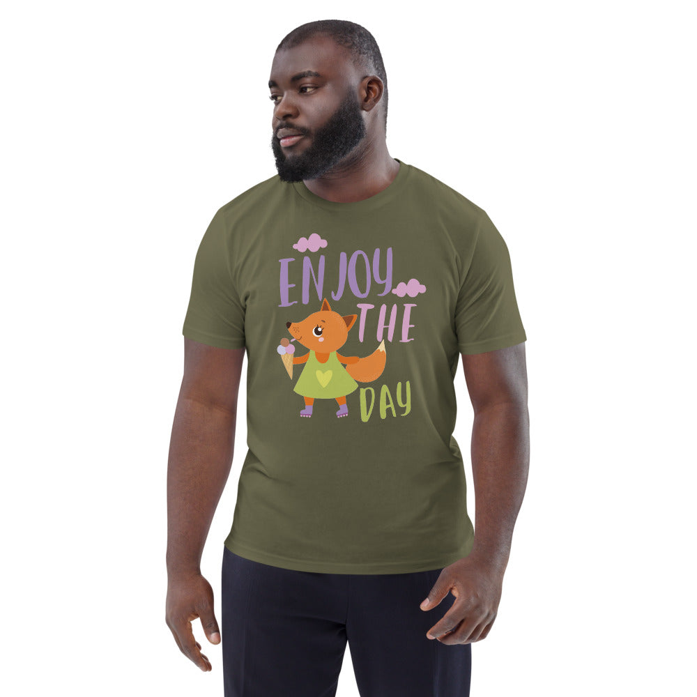 Orange fox - Ẹnoy the day | Unisex Organic Cotton Creator 2.0 T-Shirt | Stanley/Stella STTU169