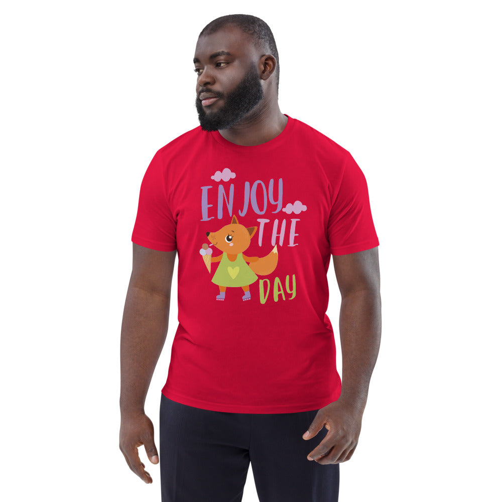 Orange fox - Ẹnoy the day | Unisex Organic Cotton Creator 2.0 T-Shirt | Stanley/Stella STTU169