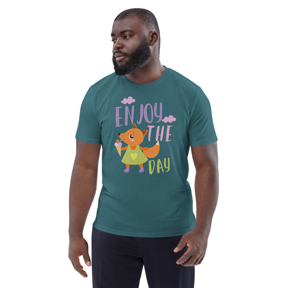 Orange fox - Ẹnoy the day | Unisex Organic Cotton Creator 2.0 T-Shirt | Stanley/Stella STTU169