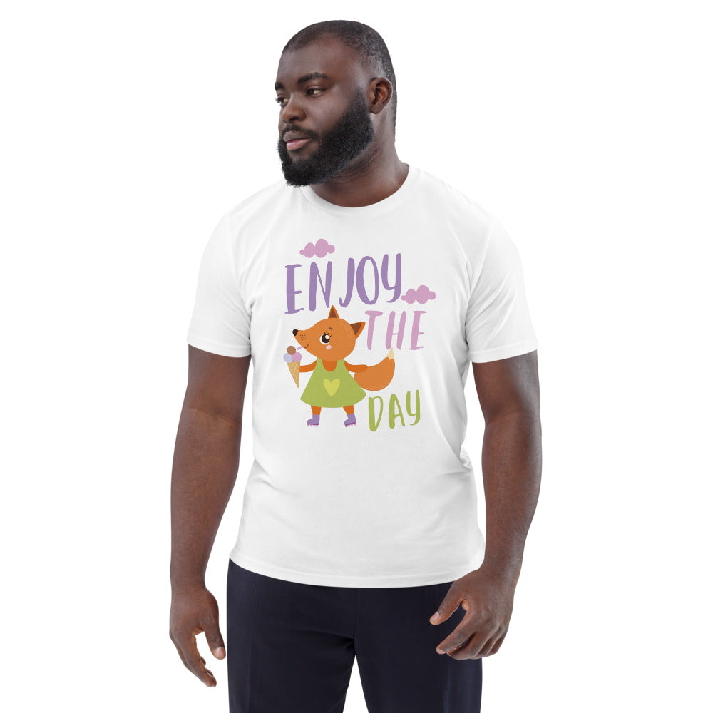 Orange fox - Ẹnoy the day | Unisex Organic Cotton Creator 2.0 T-Shirt | Stanley/Stella STTU169