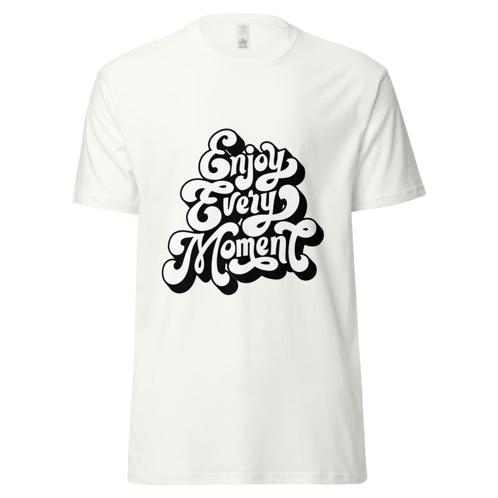 Enjoy every moments white | Unisex Organic Cotton Tee | AS Colour 5001G
