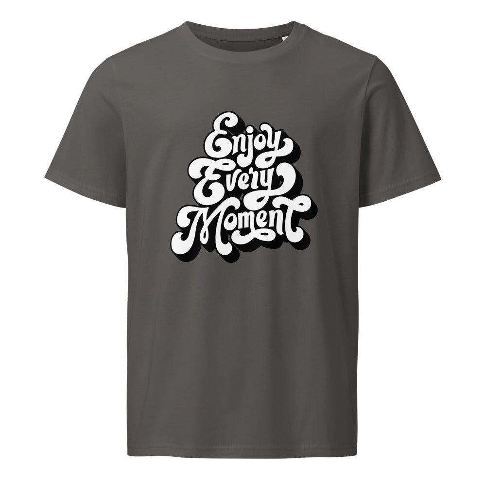 Enjoy every moments white | Unisex Organic Mid-Light Crafter T-Shirt | Stanley/Stella SATU007