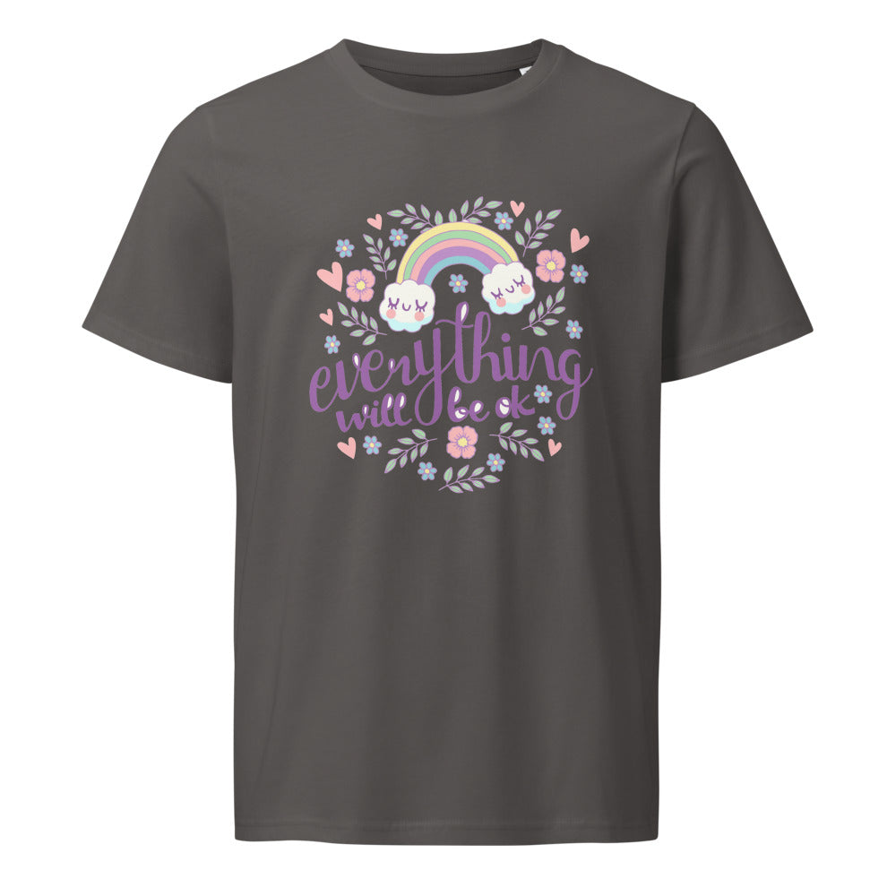 Rainbow - Everything will be ok | Unisex Organic Mid-Light Crafter T-Shirt | Stanley/Stella SATU007