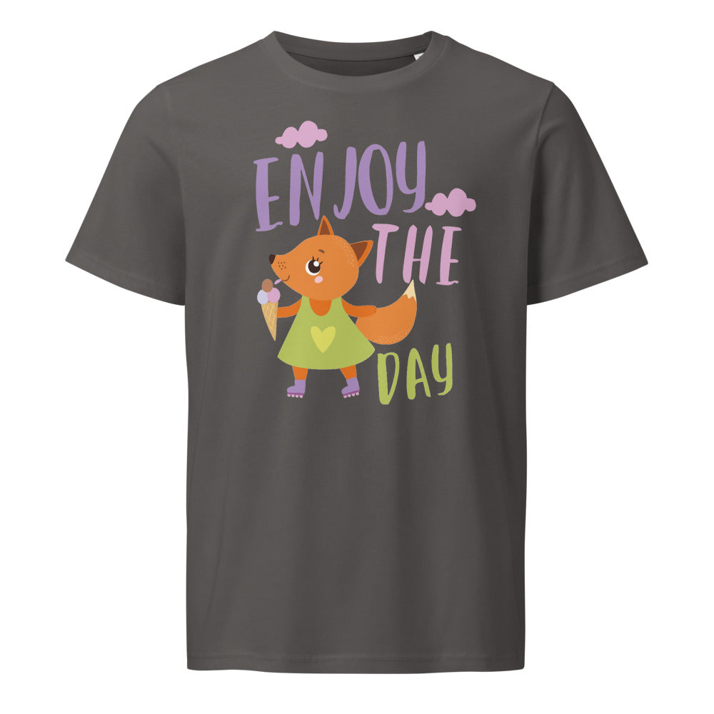 Orange fox - Ẹnoy the day | Unisex Organic Mid-Light Crafter T-Shirt | Stanley/Stella SATU007