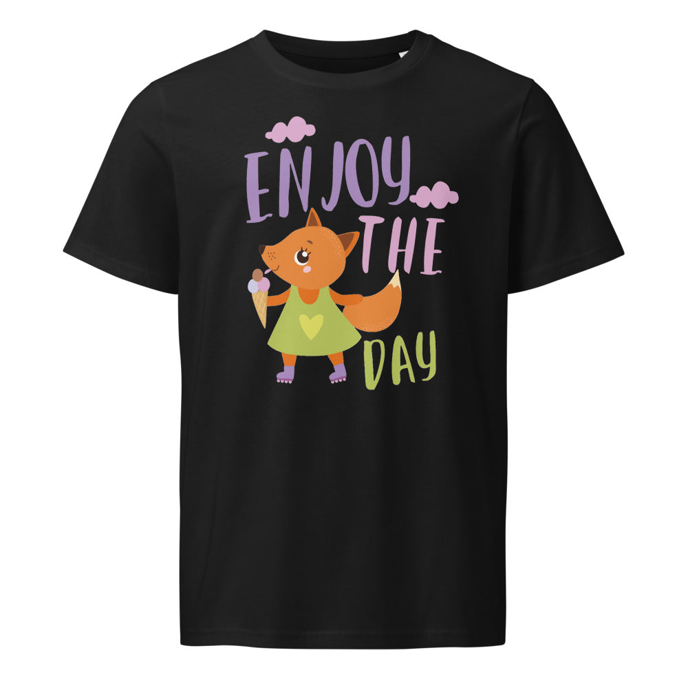 Orange fox - Ẹnoy the day | Unisex Organic Mid-Light Crafter T-Shirt | Stanley/Stella SATU007