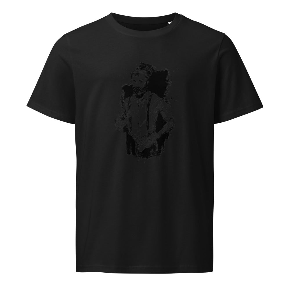 Black & White bearded man suit | Unisex Organic Mid-Light Crafter T-Shirt | Stanley/Stella SATU007