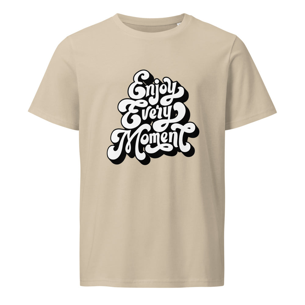 Enjoy every moments white | Unisex Organic Mid-Light Crafter T-Shirt | Stanley/Stella SATU007