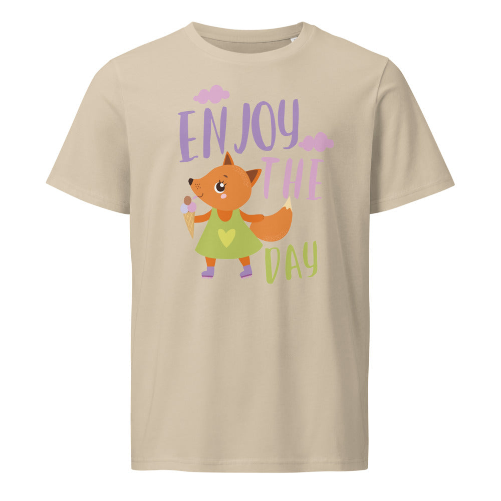 Orange fox - Ẹnoy the day | Unisex Organic Mid-Light Crafter T-Shirt | Stanley/Stella SATU007