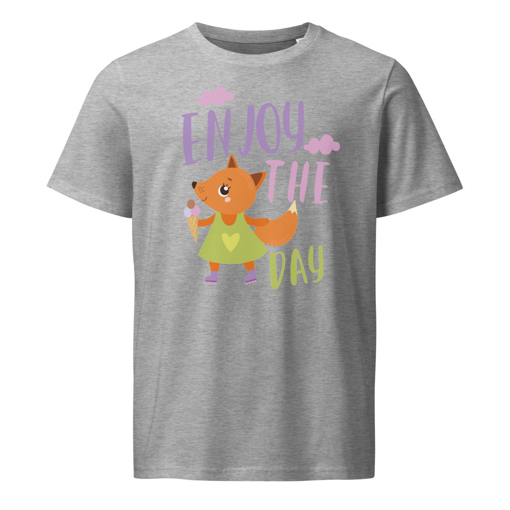 Orange fox - Ẹnoy the day | Unisex Organic Mid-Light Crafter T-Shirt | Stanley/Stella SATU007
