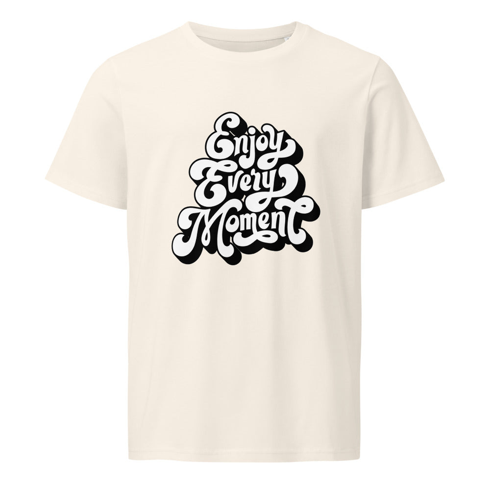 Enjoy every moments white | Unisex Organic Mid-Light Crafter T-Shirt | Stanley/Stella SATU007