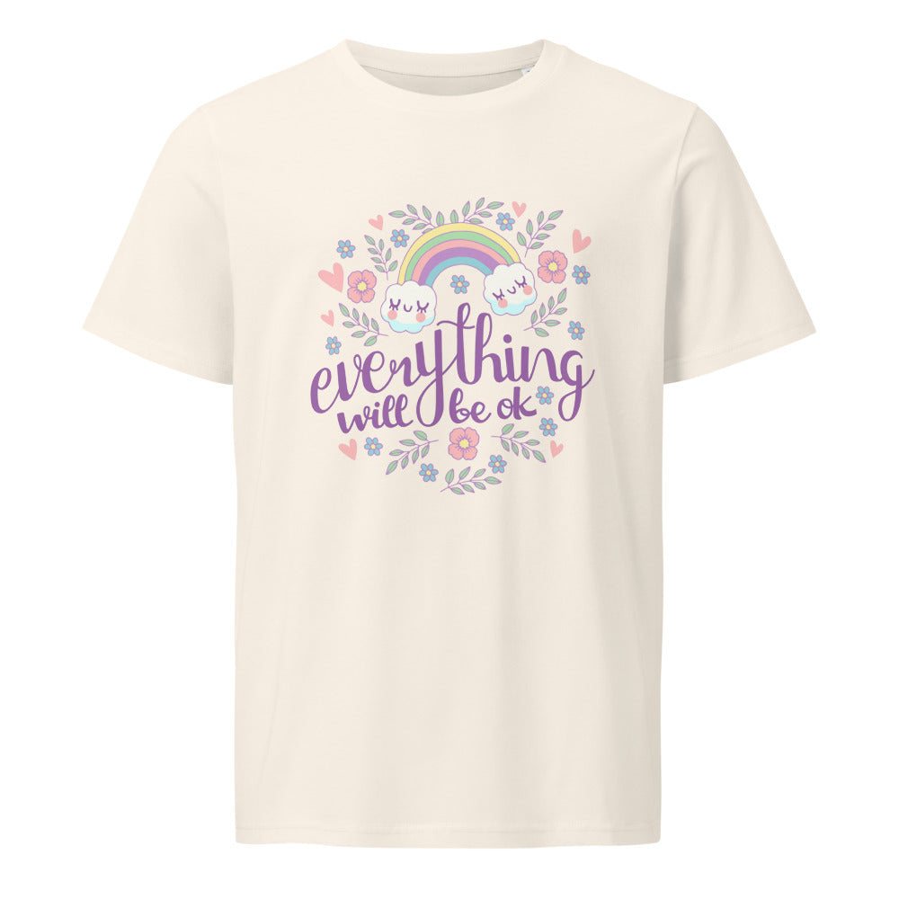 Rainbow - Everything will be ok | Unisex Organic Mid-Light Crafter T-Shirt | Stanley/Stella SATU007