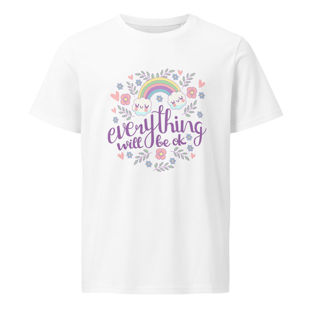 Rainbow - Everything will be ok | Unisex Organic Mid-Light Crafter T-Shirt | Stanley/Stella SATU007