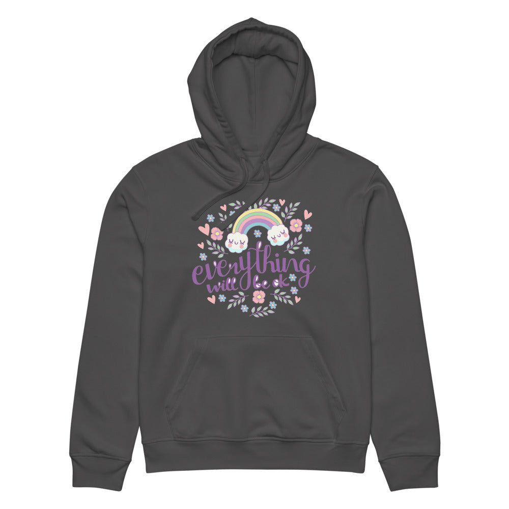 Rainbow - Everything will be ok | Unisex Organic Mid-Weight Drummer 2.0 Hoodie | Stanley/Stella SASU009
