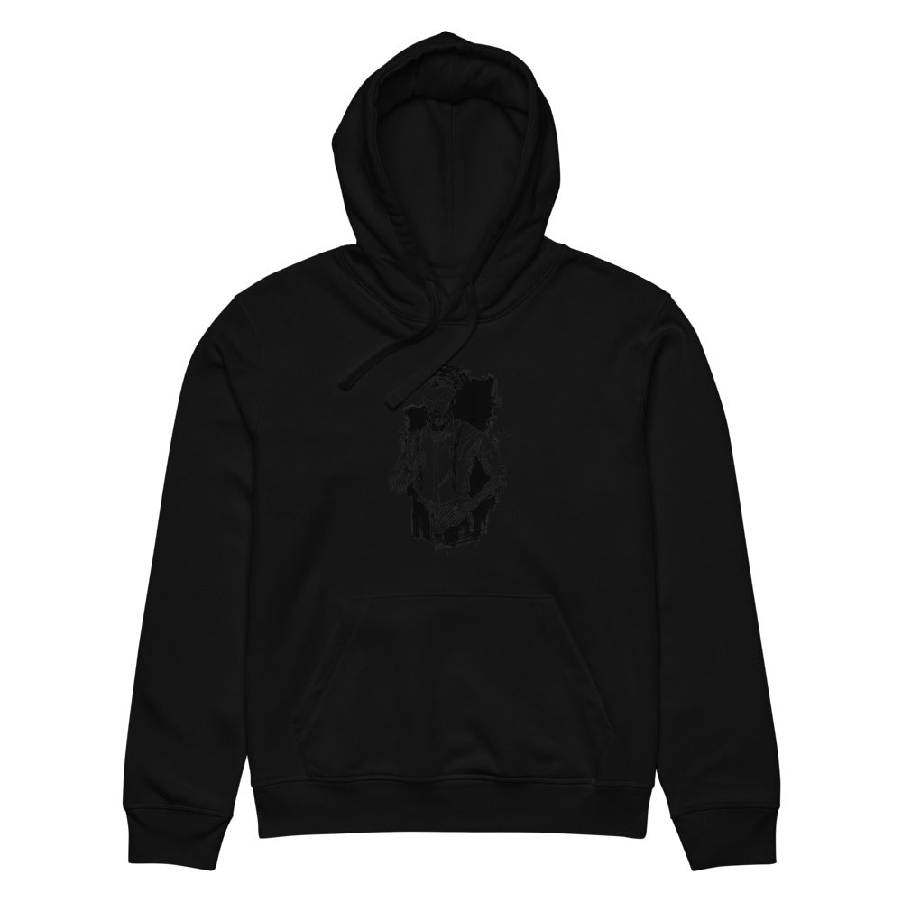 Black & White bearded man suit | Unisex Organic Mid-Weight Drummer 2.0 Hoodie | Stanley/Stella SASU009