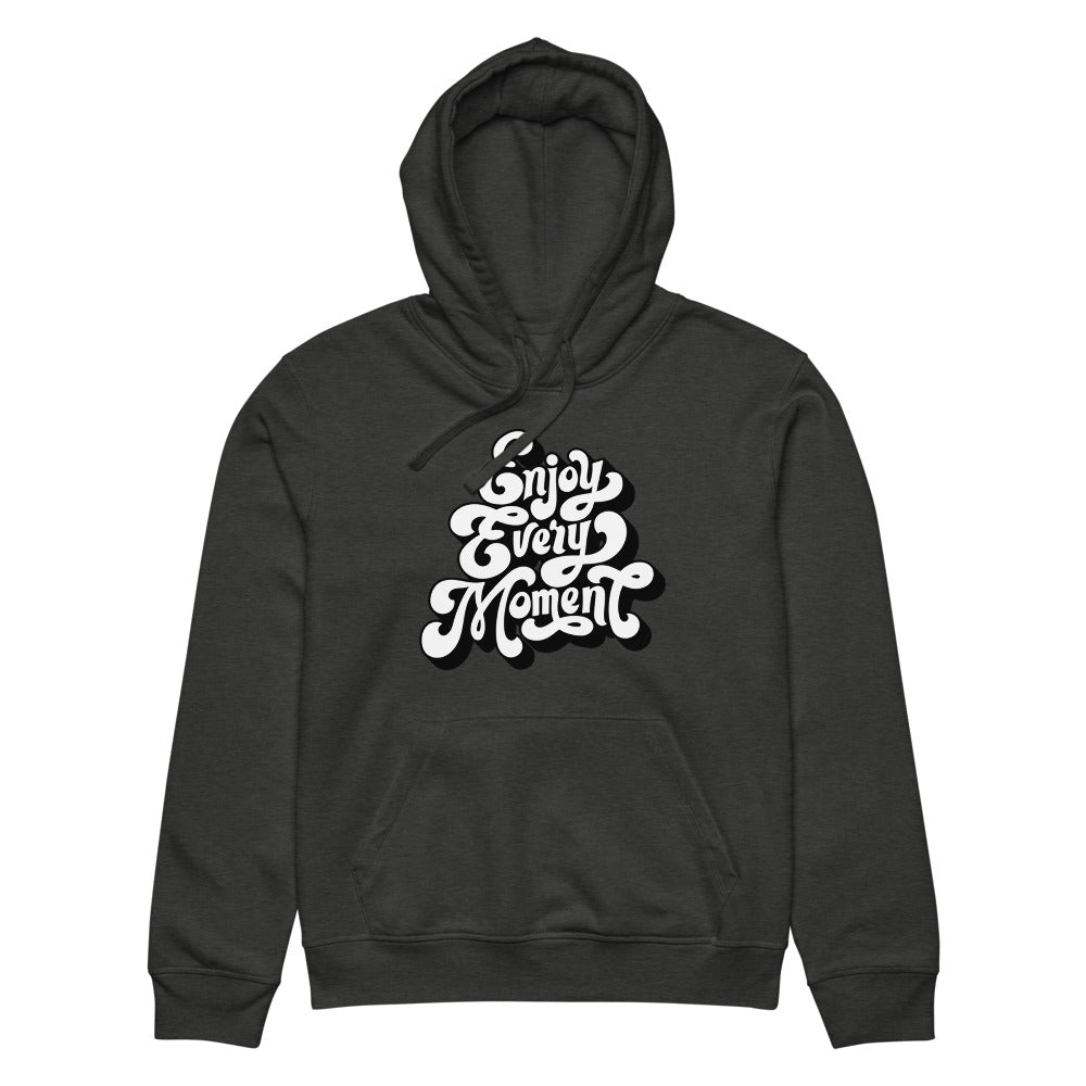 Enjoy every moments white | Unisex Organic Mid-Weight Drummer 2.0 Hoodie | Stanley/Stella SASU009