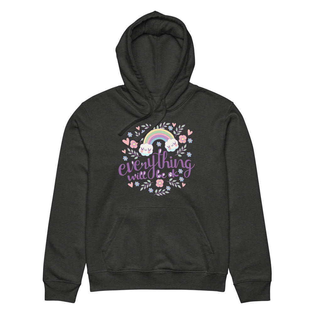 Rainbow - Everything will be ok | Unisex Organic Mid-Weight Drummer 2.0 Hoodie | Stanley/Stella SASU009