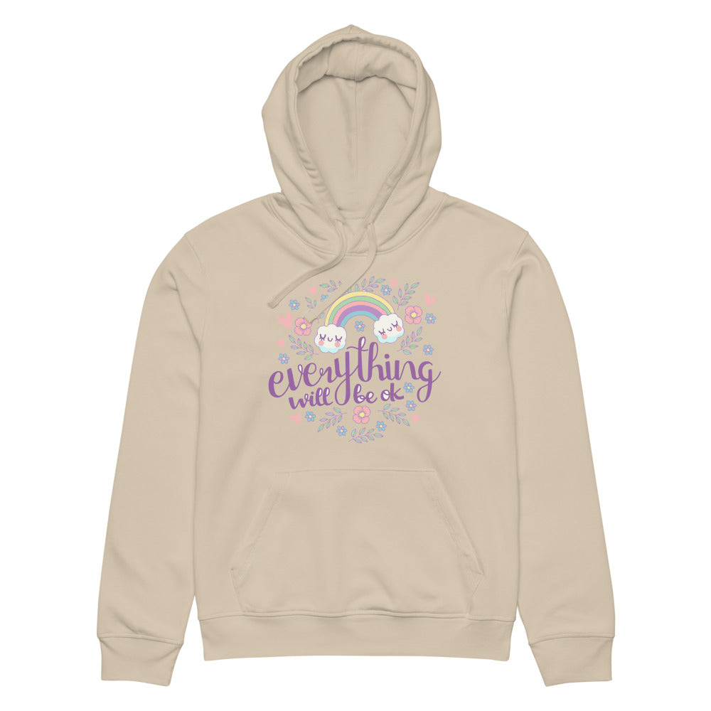 Rainbow - Everything will be ok | Unisex Organic Mid-Weight Drummer 2.0 Hoodie | Stanley/Stella SASU009