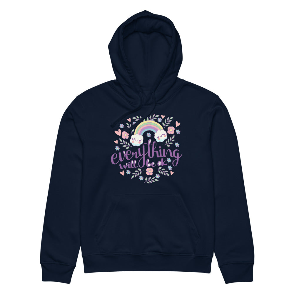 Rainbow - Everything will be ok | Unisex Organic Mid-Weight Drummer 2.0 Hoodie | Stanley/Stella SASU009