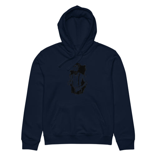 Black & White bearded man suit | Unisex Organic Mid-Weight Drummer 2.0 Hoodie | Stanley/Stella SASU009