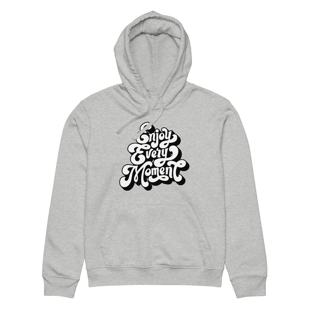 Enjoy every moments white | Unisex Organic Mid-Weight Drummer 2.0 Hoodie | Stanley/Stella SASU009