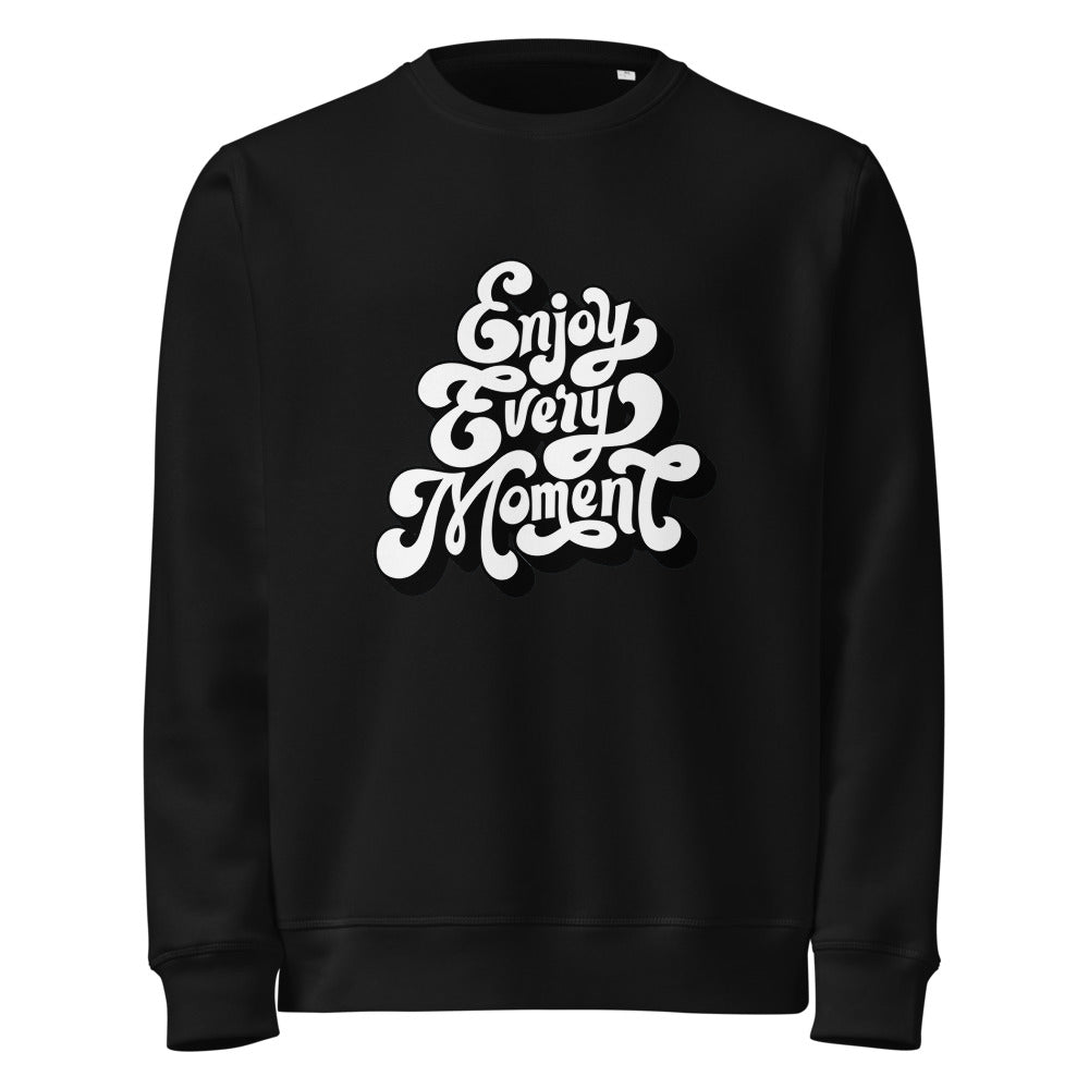 Enjoy every moments white | Unisex Organic Mid-Weight Roller Sweatshirt | Stanley/Stella SASU010