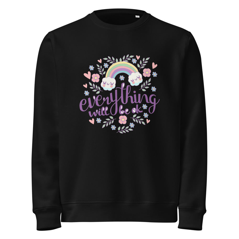 Rainbow - Everything will be ok | Unisex Organic Mid-Weight Roller Sweatshirt | Stanley/Stella SASU010