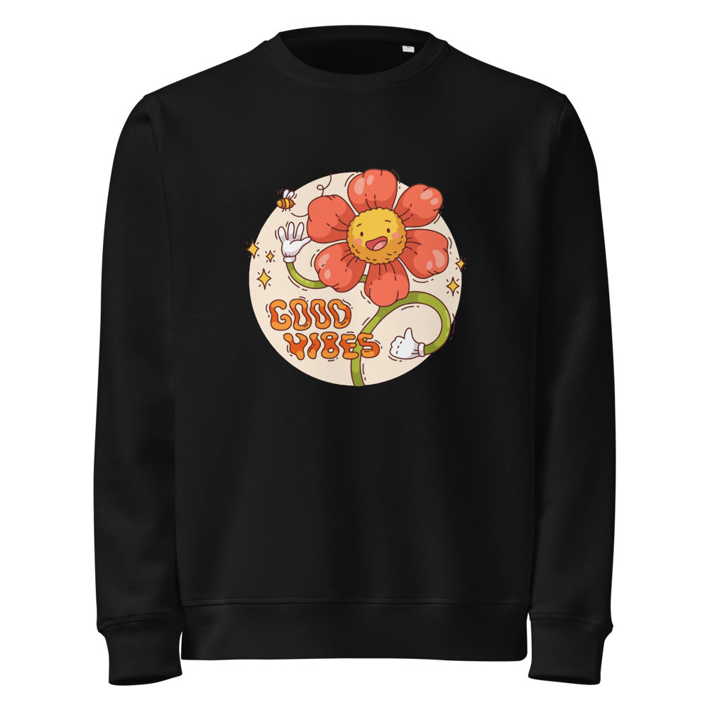 Good vides | Unisex Organic Mid-Weight Roller Sweatshirt | Stanley/Stella SASU010