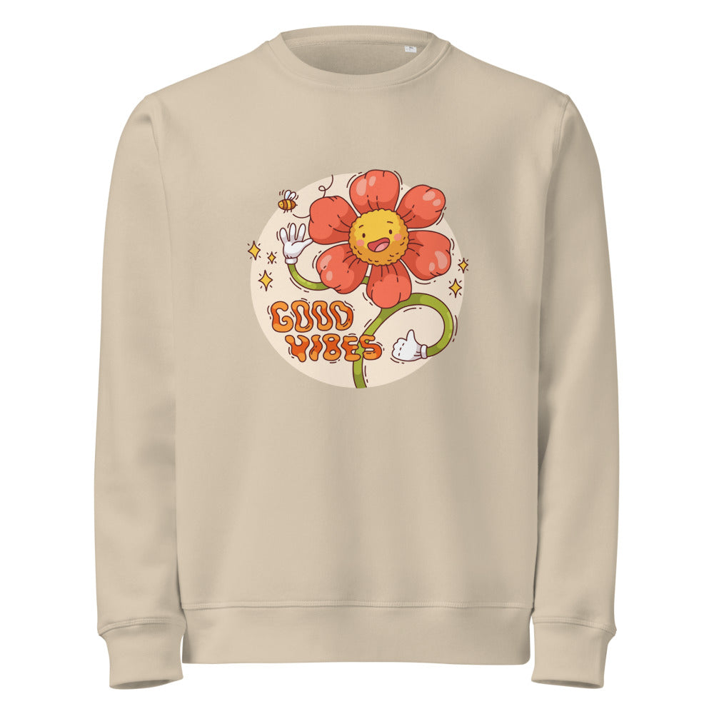 Good vides | Unisex Organic Mid-Weight Roller Sweatshirt | Stanley/Stella SASU010