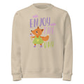 Orange fox - Ẹnoy the day | Unisex Organic Mid-Weight Roller Sweatshirt | Stanley/Stella SASU010